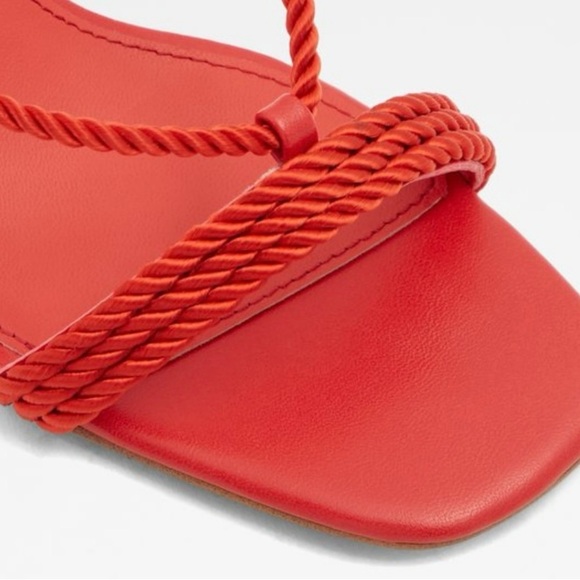 Aldo Red Stiletto Heels with Ankle Straps - Picture 5 of 5